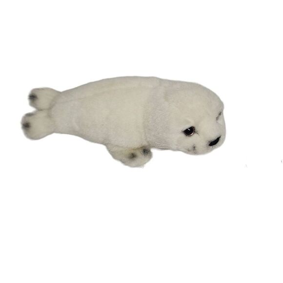 K And M International Inc. Kid's White Baby Seal Stuffed Animal Toy - Picture 9 of 14